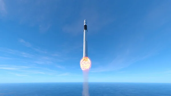 Rendering Rocket — Stock Photo, Image