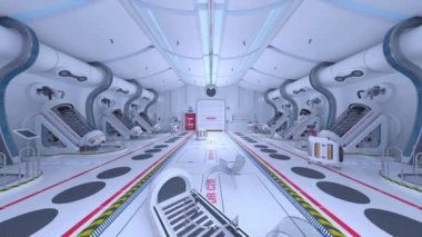 İçerideki uzay aracının 3B görüntülemesi