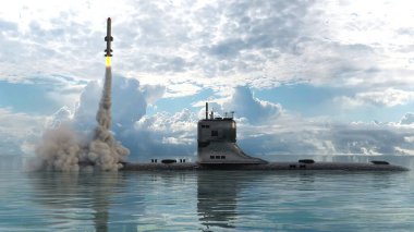 Balistik füze denizaltısının 3D görüntülemesi