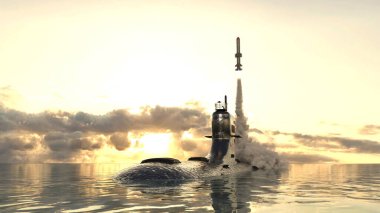 Balistik füze denizaltısının 3D görüntülemesi