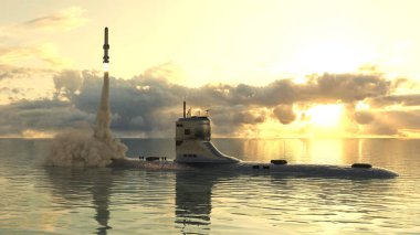 Balistik füze denizaltısının 3D görüntülemesi