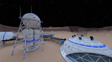 Gezegen keşif üssünün 3D görüntülemesi