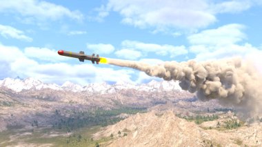 3D rendering of the missile clipart