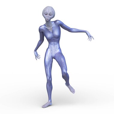 Dişi bir uzaylının 3D görüntüsü