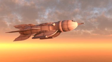 Bir uzay gemisinin 3D görüntülemesi