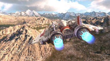 Bir uzay gemisinin 3D görüntülemesi