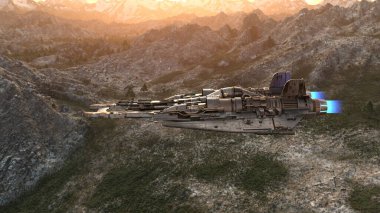 Bir uzay gemisinin 3D görüntülemesi