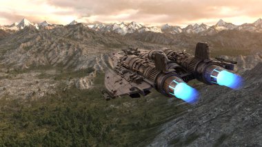 Bir uzay gemisinin 3D görüntülemesi