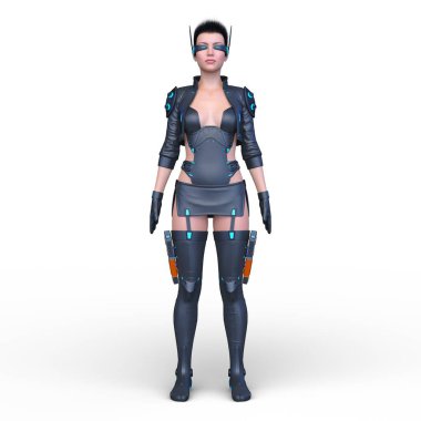 Bir siber kadının 3 boyutlu canlandırması