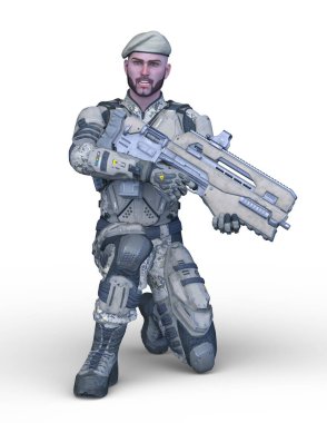 Bir savaşçının 3 boyutlu canlandırması