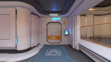 İçerideki uzay aracının 3B görüntülemesi