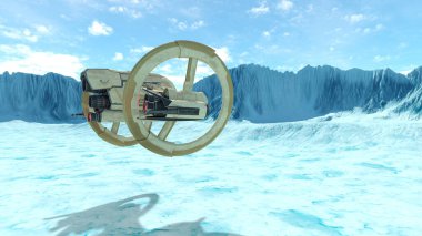 Bir uzay gemisinin 3D görüntülemesi