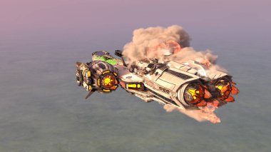 Bir uzay gemisinin 3D görüntülemesi