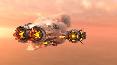 Bir uzay gemisinin 3D görüntülemesi