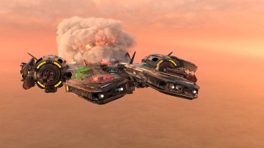 Bir uzay gemisinin 3D görüntülemesi