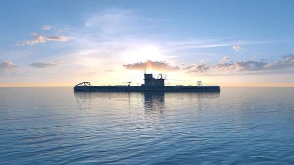 Rendering Submarine — Stock Photo, Image