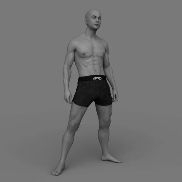 Representación Hombre Pantalones Medios — Foto de Stock