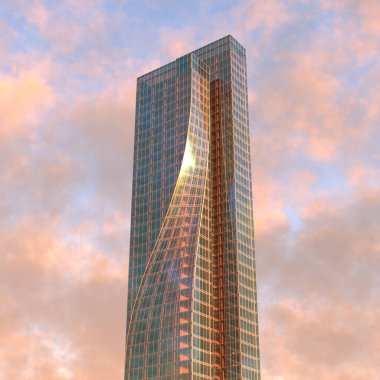 Modern gökdelenin 3B görüntüsü