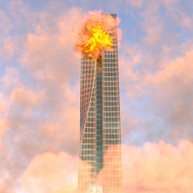 Modern gökdelenin 3B görüntüsü