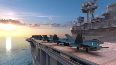 Uçak gemisinin 3D görüntülemesi