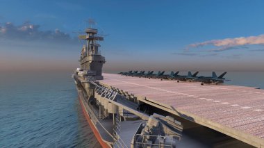 Uçak gemisinin 3D görüntülemesi