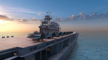 Uçak gemisinin 3D görüntülemesi