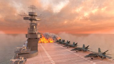 Uçak gemisinin 3D görüntülemesi