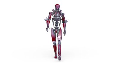 Yürüyen bir robotun 3 boyutlu canlandırması