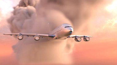 Bir uçağın 3B görüntülemesi