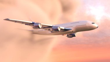 Bir uçağın 3B görüntülemesi