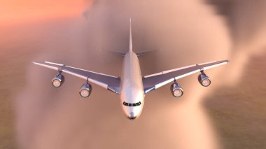 Bir uçağın 3B görüntülemesi