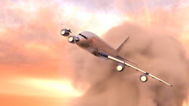 Bir uçağın 3B görüntülemesi