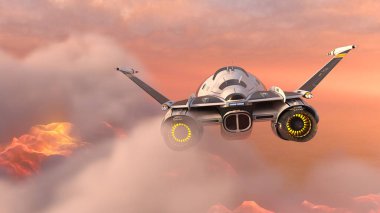 Bir uzay gemisinin 3D görüntülemesi