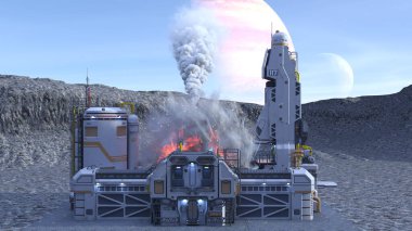 Gezegen keşif üssünün 3D görüntülemesi