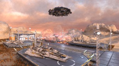 Gezegen keşif üssünün 3D görüntülemesi