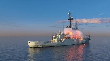 Donanma gemisinin 3D görüntülemesi