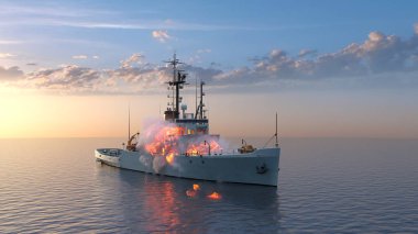 Donanma gemisinin 3D görüntülemesi