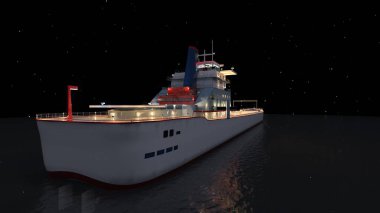 Donanma gemisinin 3D görüntülemesi