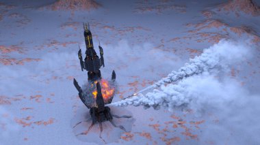 Gezegen keşif üssünün 3D görüntülemesi