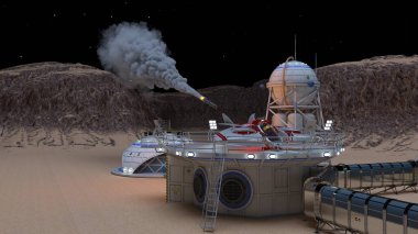 Gezegen keşif üssünün 3D görüntülemesi