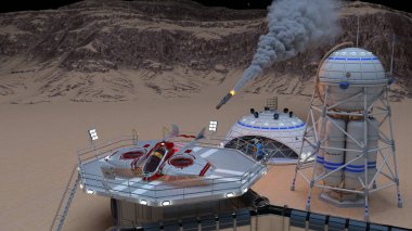 Gezegen keşif üssünün 3D görüntülemesi