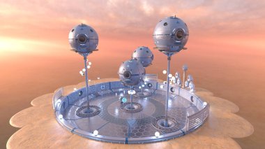 Gezegen keşif üssünün 3D görüntülemesi