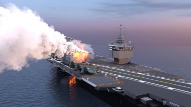 Uçak gemisinin 3D görüntülemesi