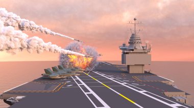 Uçak gemisinin 3D görüntülemesi