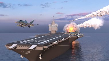 Uçak gemisinin 3D görüntülemesi