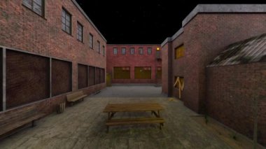 Fabrika avlusunun 3D görüntülemesi