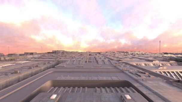 Rendering Future City Scenery — Stock Video