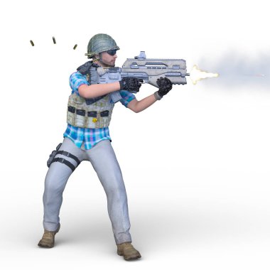 Bir savaşçının 3 boyutlu canlandırması