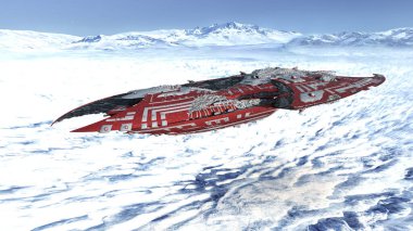 Bir uzay gemisinin 3D görüntülemesi