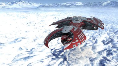 Bir uzay gemisinin 3D görüntülemesi